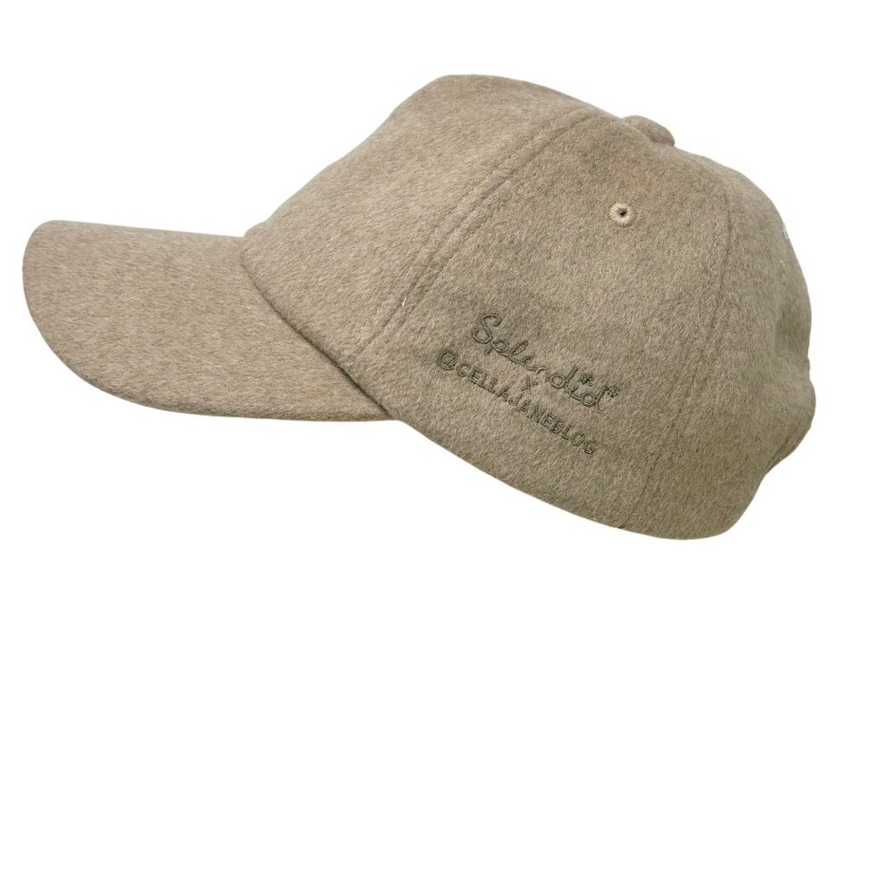Splendid X Cella Jane Blog Womens Beige Tan Wool Blend Baseball Cap Quiet Luxury